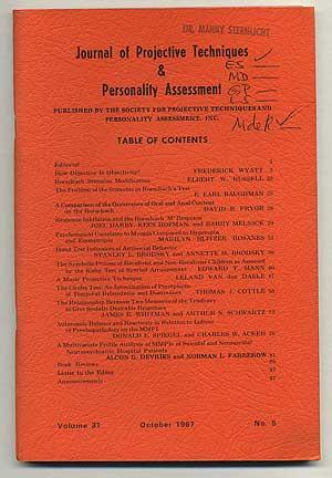 Image du vendeur pour Journal of Projective Techniques & Personality Assessment: Volume 31, October, 1967, Number 5 mis en vente par Between the Covers-Rare Books, Inc. ABAA