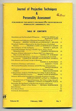 Image du vendeur pour Journal of Projective Techniques & Personality Assessment: Volume 33, February, 1969, Number 1 mis en vente par Between the Covers-Rare Books, Inc. ABAA