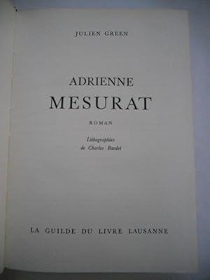 Image du vendeur pour Adrienne Mesurat - Lithographies de Charles Bardet mis en vente par Frederic Delbos