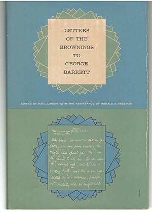 Immagine del venditore per Letters of the Brownings to George Barrett venduto da Lavendier Books