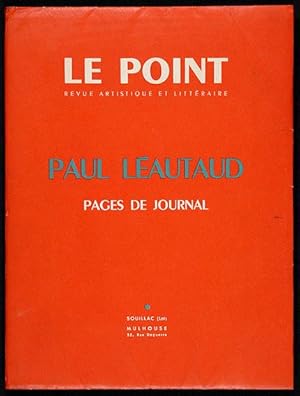 Immagine del venditore per Paul Lautaud : Pages de journal. [in] Revue Le Point. - XLIV, Avril 1953 venduto da Lirolay