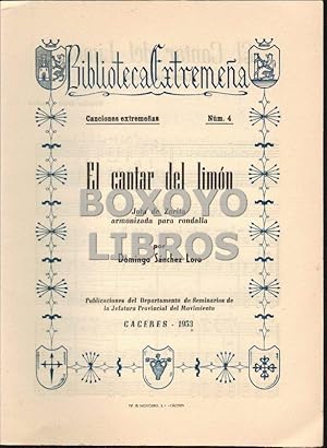 Imagen del vendedor de El cantar del limn. Jota de Zorita, armonizada para rondalla, por./ a la venta por Boxoyo Libros S.L.