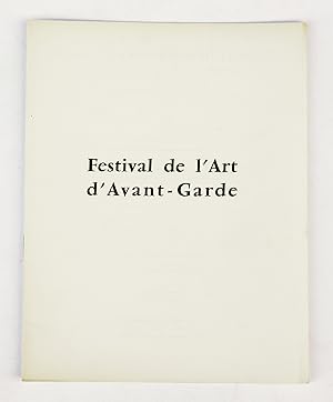 Image du vendeur pour Festival de l'art d'avant-garde mis en vente par Librairie-Galerie Emmanuel Hutin