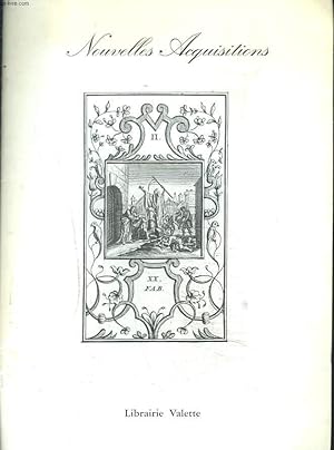 Seller image for CATALOGUE NOUVELLES ACQUISITIONS for sale by Le-Livre