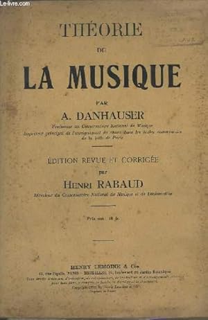 Imagen del vendedor de THEORIE DE LA MUSIQUE. a la venta por Le-Livre