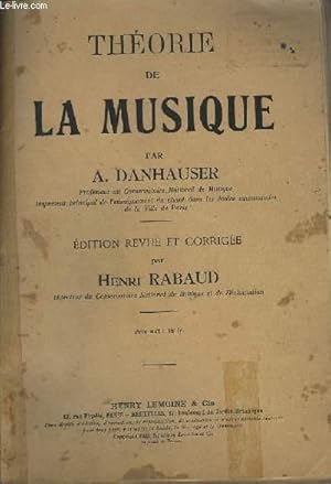 Seller image for THEORIE DE LA MUSIQUE for sale by Le-Livre