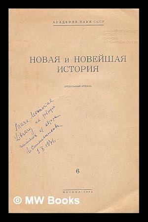 Imagen del vendedor de Novaya i Noveyshaya istoriya (otdel'nyy ottisk) 6: [Modern and Contemporary History. Language: Russian] a la venta por MW Books