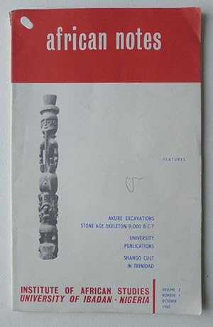 African Notes. Institute of African Studies. Vol.3, No.1, October 1965.