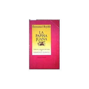 Seller image for La Papisa Juana. Traduccin y adaptacin del griego por Lawrence Durrell for sale by Librera Salamb