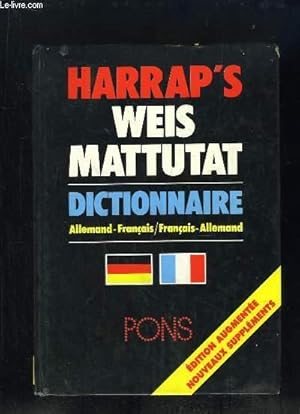 Bild des Verkufers fr HARRAP S. DICTIONNAIRES ALLEMAND FRANCAIS ET FRANCAIS ALLEMAND. zum Verkauf von Le-Livre