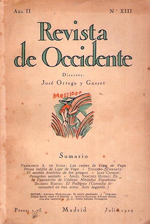 REVISTA DE OCCIDENTE - No. XIII - Año II - Julio 1924 - (No. 13, Año 2)