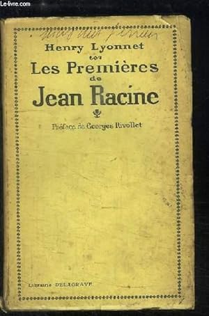 Bild des Verkufers fr Les Premires de Jean Racine zum Verkauf von Le-Livre