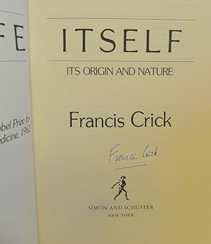 Seller image for LIFE ITSELF: ITS ORIGIN AND NATURE [SIGNED] for sale by RON RAMSWICK BOOKS, IOBA