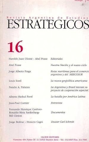 REVISTA ARGENTINA DE ESTUDIOS ESTRATEGICOS - No. 16 - julio 1997
