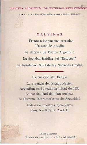 REVISTA ARGENTINA DE ESTUDIOS ESTRATEGICOS - No. 9 - Año 5 - enero, febrero, marzo 1988