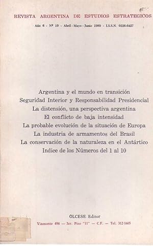 REVISTA ARGENTINA DE ESTUDIOS ESTRATEGICOS - No. 10 - Año 6 - abril, mayo, junio 1989
