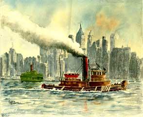 Tugboat on the Hudson River.