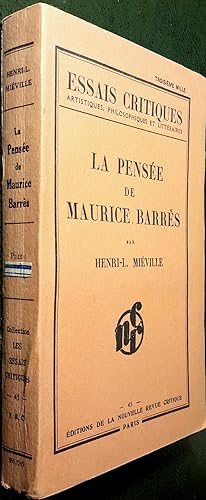 Seller image for La pense de Maurice Barrs for sale by Le Chemin des philosophes