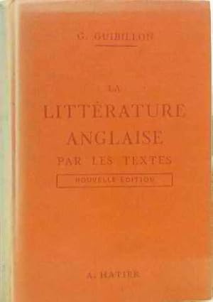 Seller image for La littrature anglaise par les textes for sale by crealivres