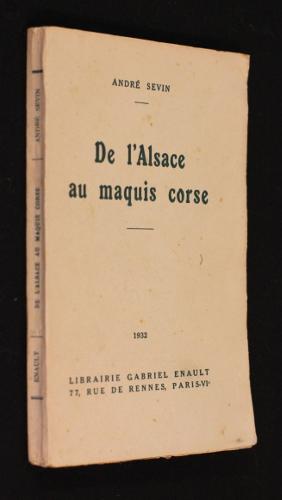 Seller image for De l'Alsace au maquis corse for sale by Abraxas-libris