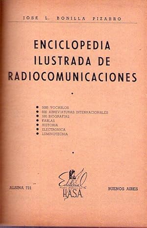 Imagen del vendedor de ENCICLOPEDIA ILUSTRADA DE RADIOCOMUNICACIONES. 5000 vocablos, 600 abreviaturas internacionales, 100 biografas, tablas, historia, electrnica, luminotecnia a la venta por Buenos Aires Libros