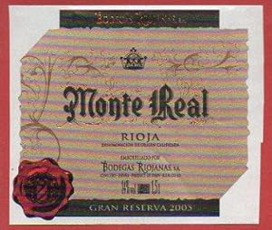 Imagen del vendedor de Etiqueta: MONTE REAL. Gran Reserva 2005. a la venta por angeles sancha libros