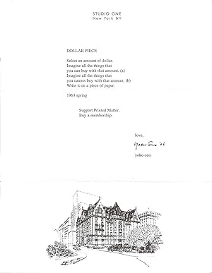 Dollar Piece (open letter by Yoko Ono)
