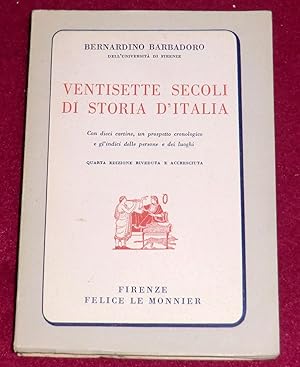 Immagine del venditore per VENTISETTE SECOLI DI STORIA D'ITALIA venduto da LE BOUQUINISTE