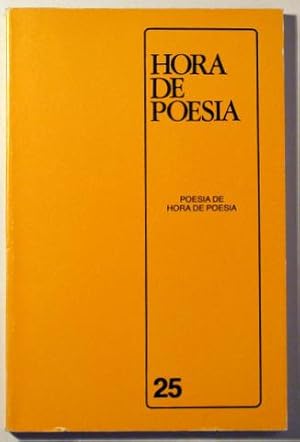 Imagen del vendedor de HORA DE POESIA. Nm. 25 a la venta por Llibres del Mirall