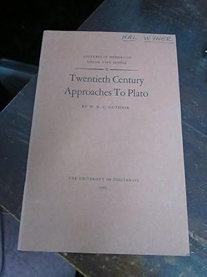 Seller image for Twentieth Century Approaches to Plato for sale by Atlantic Bookshop