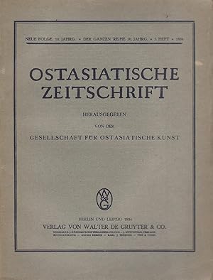 Seller image for Ostasiatische Zeitschrift im Auftrage der Gesellschaft fr Ostasiatische Kunst. Neue Folge 12. Jahrg. 5. Heft. 1936 for sale by PRISCA