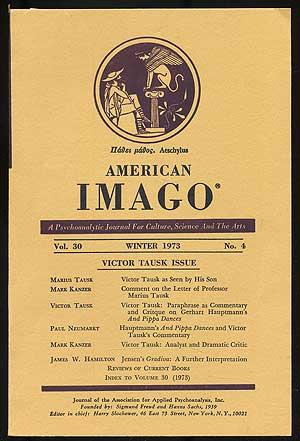 Bild des Verkufers fr American Imago, A Psychoanalytic Journal for Culture, Science and the Arts: Volume 30, Winter 1973, Number 4 zum Verkauf von Between the Covers-Rare Books, Inc. ABAA