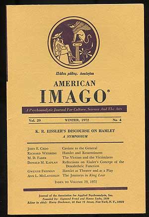 Bild des Verkufers fr American Imago, A Psychoanalytic Journal for Culture, Science and the Arts: Volume 29, Winter 1972, Number 4 zum Verkauf von Between the Covers-Rare Books, Inc. ABAA