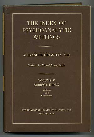 Imagen del vendedor de The Index of Psychoanalytic Writings: Volume V, Subject Index, Additions and Corrections a la venta por Between the Covers-Rare Books, Inc. ABAA