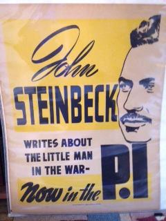 Advertising Poster : "John Steinbeck Writes About the Little Man in the War - Now in the P. I.