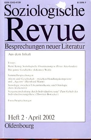 Bild des Verkufers fr Soziologische Revue. Besprechungen neuer Literatur. Jg. 25, Heft 2, 2002. zum Verkauf von Fundus-Online GbR Borkert Schwarz Zerfa