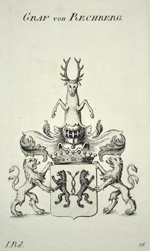 Bild des Verkufers fr Kupferstich-Wappen von Tyroff. Graf von Rechberg. zum Verkauf von Antiquariat Thomas Rezek