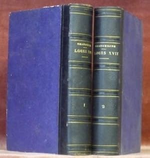 Bild des Verkufers fr Louis XVII. Sa vie, son agonie, sa mort; captivit de la famille royale au temple. Cinquime dition enrichie d'autographes, de portraits et de plans et prcde d'une Lettre de Mgr. Dupanloup, Evque d'Orlans. Tome premier et tome second. zum Verkauf von Bouquinerie du Varis