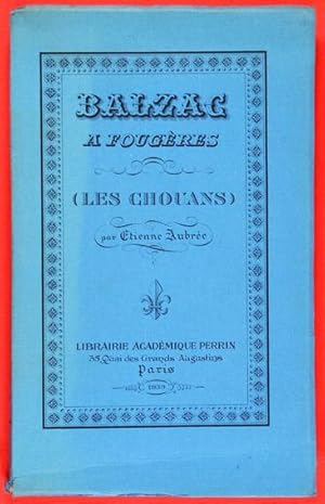 Imagen del vendedor de Balzac  Fougres. (Les Chouans) a la venta por Lirolay