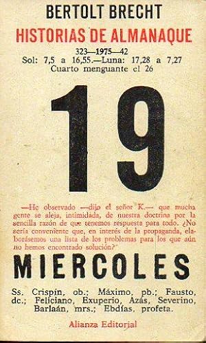 Imagen del vendedor de HISTORIAS DE ALMANAQUE. 2 ed. Trad. Joaqun Rbago. a la venta por angeles sancha libros