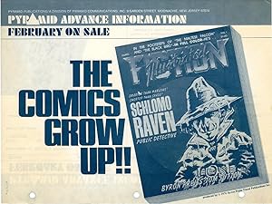 Schlomo Raven - Public Detective: two pieces advance graphic novel promotional ephemera, 1976
