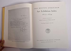 Bild des Verkufers fr The Boston Athenaeum Art Exhibition Index, 1827-1874 zum Verkauf von Mullen Books, ABAA