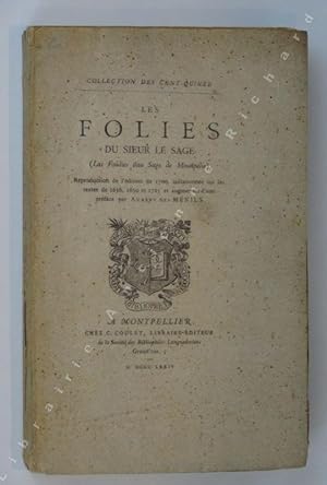 Seller image for Les folies de Daniel Sage de Montpellier dites par A. des Mnils. for sale by Librairie Ancienne Richard (SLAM-ILAB)