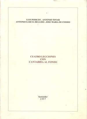Bild des Verkufers fr CUATRO LECCIONES CON CANTABRIA AL FONDO zum Verkauf von Libreria 7 Soles