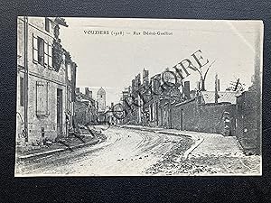 VOUZIERS (1918) RUE DESIRE GUELLIOT-CARTE POSTALE