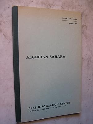 Algerian Sahara, Information Paper Number 19