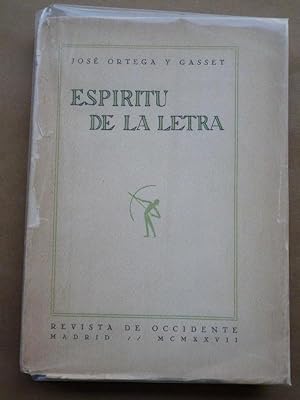 Seller image for Espiritu de la Letra. for sale by Carmichael Alonso Libros