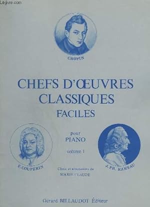 Seller image for CHEFS D'OEUVRES CLASSIQUES POUR PIANO - VOLUME 1. for sale by Le-Livre