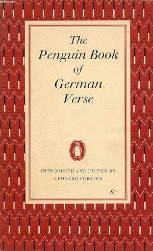 Bild des Verkufers fr THE PENGUIN BOOK OF GERMAN VERSE zum Verkauf von Le-Livre