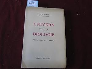 Bild des Verkufers fr UNIVERS DE LA BIOLOGIE feuillets de voyage zum Verkauf von librairie le vieux livre
